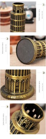 Pissa Tower Metal Model For Home & Office Decoration (10 inches) - Image 2