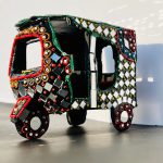 RIKSHAW ART GLASS WORK RIKSHAW Colorful  Art Antique Decoration Items.For Home Office - Image 4