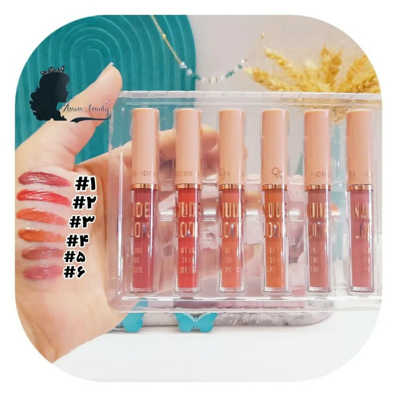 WhatsApp-Image-2025-01-11-at-12.58.20-PM-1.jpeg 6 Pcs Nude Look High Pigment Matte Lipgloss Soft & Smooth Texture Hydrating Lipsticks (Random Color) - Image 1