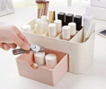Plastic Makeup Storage Box With Small Drawer For Bathroom, Organizer Drawers, Makeup Brush Organizer Space- Saving Space Storage Box(random color) - Image 4