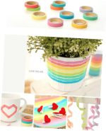 10 Rolls Chic Washi Tape Colorful Rainbow Design Removable Decorative Tape for DIY Stationery Wrapping Photo Album (Random Color) - Image 5