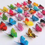 Pack of 12  3D Simulation Butterfly Fridge Magnet Decoration Craft buterfly magnets Butterfly Picks Ornaments Wall Decor (Random Design) - Image 2