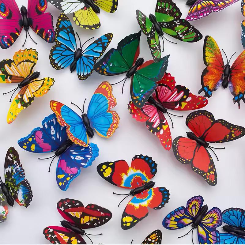 WhatsApp-Image-2025-01-30-at-3.42.36-PM.jpeg Pack of 12 3D Simulation Butterfly Fridge Magnet Decoration Craft buterfly magnets Butterfly Picks Ornaments Wall Decor (Random Design) - Image 1