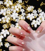 10 PCs Fake Nails False Nails Wearable Nails Stylish Pattern Artificial Nails | Fake Nails For Girls | Artificial Nails For Women with Sticking Dots ( Random Design ) - Image 3
