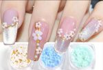 10 PCs Fake Nails False Nails Wearable Nails Stylish Pattern Artificial Nails | Fake Nails For Girls | Artificial Nails For Women with Sticking Dots ( Random Design ) - Image 2
