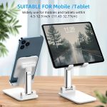 Foldable & Adjustable Mobile Phone and Tablet Stand | Flexible Desktop Mount & Lazy Bracket Support for All Devices (Random Color) - Image 3