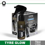 Pack of 12 Tyre glow for Tyre Shine | Best Quality Shining Spray for Car & Bike Tyres 70 ML - Image 4
