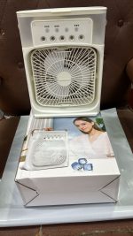 Portable Air Conditioner Fan USB Electric Fan with LED Night Light, Fine Mist Water, and Humidifier Function | Led Night Light Water Mist - Random Color 12 inch - Image 5