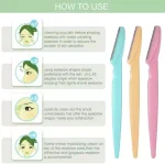 Tinker Eyebrow and Face Razor Set â€“ Pack of 3 Plastic Razors for Precise and Gentle Hair Removal(Random Color) - Image 5