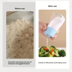 Sealed Seasoning quantitative Bottle salt pepper condiment Dispenser Glass Spice Jar | Salt Control Bottle Press - 180ml (random color) - Image 4