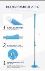 360 Degree Rotating Spin Mop - Original Replacement Parts for Home, Kitchen & Bathroom Cleaning spin mop  ( Random Color ) - Image 2