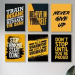 set of 6 Motivational wooden canvas frames for wall decore / sticky phototiles - Image 4