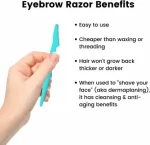 Tinker Eyebrow and Face Razor Set â€“ Pack of 3 Plastic Razors for Precise and Gentle Hair Removal(Random Color) - Image 4