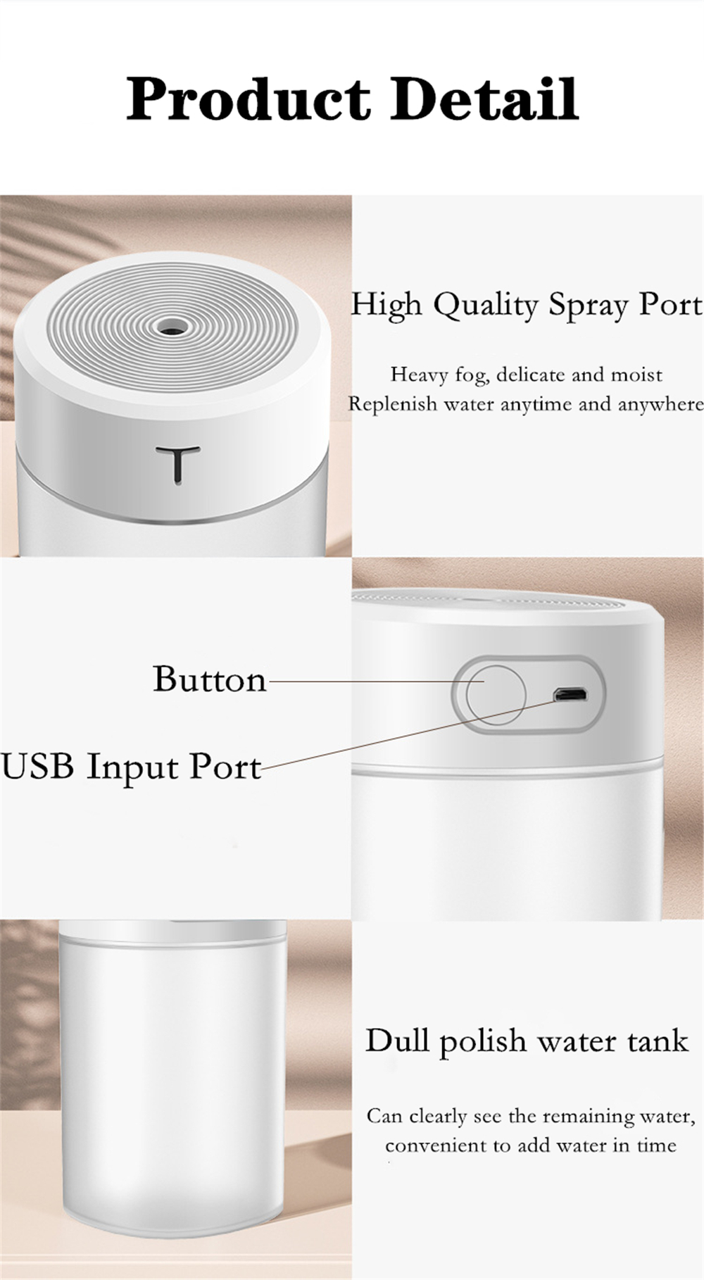 b7d2d1fd553bcd1f25a8da2a9ad1ef5e.jpg Air Humidifier Portable Mini USB Aroma Diffuser With Night Light Cool Mist For Bedroom Home Car Purifier Humificador - Image 1