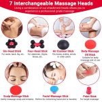 Blue idea Rechargeable Cordless Massager with different heads | Deep Massager for Muscles Neck Cordless Electric Body Massager - Image 3