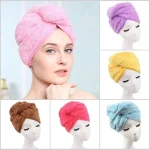 Turby Towel Bath Towels - Dry Hair Cap Super Absorbent Quick-drying Shower towel (Random color) 65 CM length - Image 2