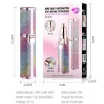 2 in 1 Eyebrow Trimmer and Shaver, Recebrow Removal Flawless Hair Remover 2 in 1 Hair Remover Trimmer For Women, Flawless Facial Machine Razor, Painless Eye (With Box )