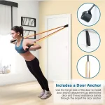 High Quality Portable Resistance Bands With Handles, Resistance Tubes & Workout Bands Exercise Band Elastic Pull Rope 11 Pcs Set - Image 2