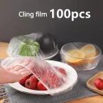 100pc Disposable Cling Film Cover Household Refrigerator Food Fruit Preservation Cover Dust-proof Plastic Fresh-keeping Cover - Image 5