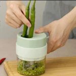 4 in 1 Handheld Electric Vegetable Cutter Wireless Food Processor for Garlic Pepper Chili Onion Celery Ginger Meat with Brush(random color ) - Image 5