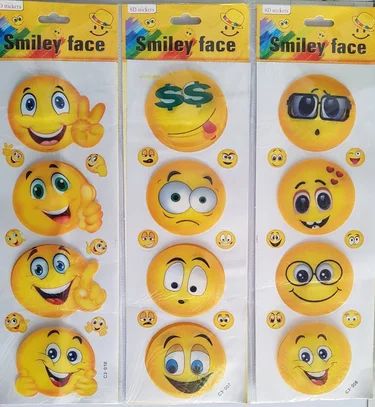 d43de3ae-c74d-49b7-a904-774b2181d552.jpeg SMILY STICKERS DIFFERENT EMOJIS IN ONE PACKETS CUTE EMOJI SMILY STICKER FOR KIDS USE FOR DECORATION OR HOME-DECOR (pack of 8 pcs ) - Image 1