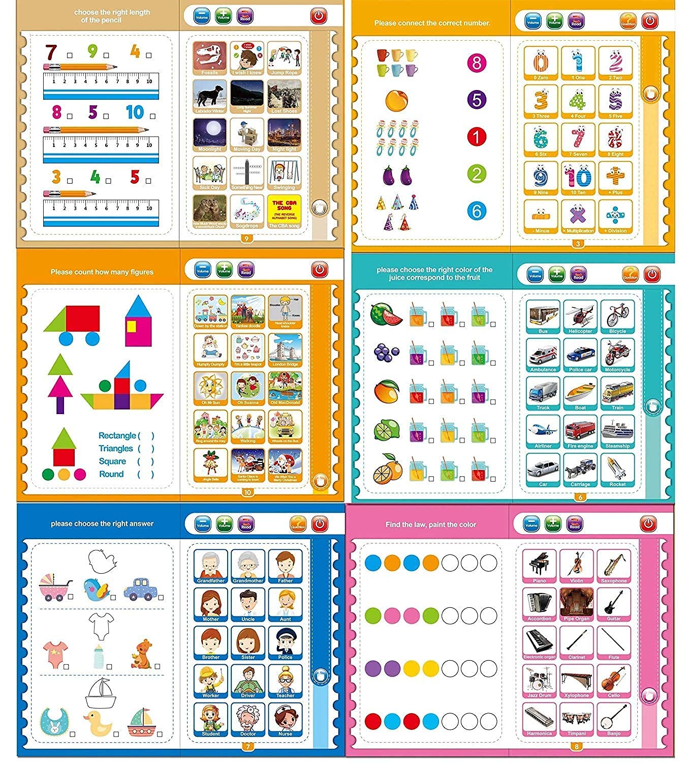 d688340b409485f059af105fff4f53d5.jpg Intelligence Book English Letters Words Learning Language E-book Toddlers Preschool Educational Toys - Image 1