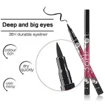 (Pack of 06) YANQINA 36H Precision Liquid Waterproof Eyeliner Pencil | Eye Liner (Black)