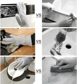 (1 pcs ) Multipurpose Wire Dishwashing Gloves | Dishwashing Rags for Wet and Dry, Steel Wire Miracle Cleaning Cloth with Glove Shape, Non-Scratch Wire Dish Cloths for Washing Dishes, Kitchen | Anti-heat aluminium gloves - Image 3