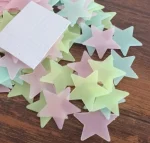 Pack of 100 -  Multicolor 3D Glowing Star Night Dark Room Decor - Image 2