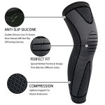 1 Pc Compression Knee Pads Support Sleeve Protector Elastic Kneepad Brace Spring Support Volleyball Running Silicone Long Full Legs Sleeve Arthritis Running Gym Sport - Image 2