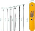 Pack off 6  Ear Pick with Storage Bag Dig Ear Wax Remover Cleaner Care Portable Travel Kit Cleaner Spoon - Image 2