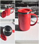 Stainless Steel Hot Cold Coffee Mug With Air Tight Lid (random color) - Image 3