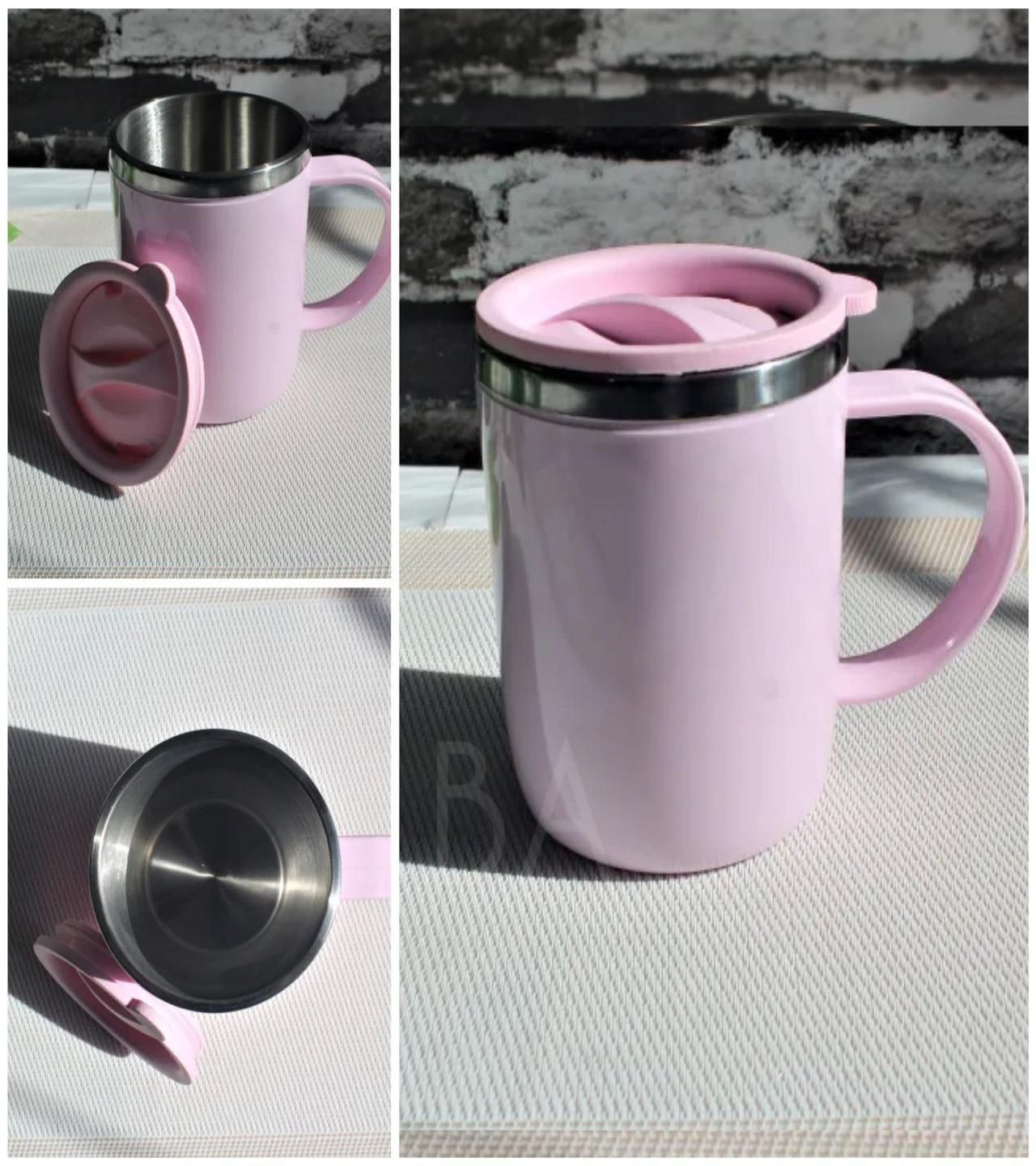 hotncold-stainless-steel-airtight-coffee-mug-648680.jpg Stainless Steel Hot Cold Coffee Mug With Air Tight Lid (random color) - Image 1