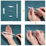 Pen Knife | Detail Precision Cutting tool | Paper, model making, etching, carving Cutter with 6 Blades + 1 Handle - Image 2