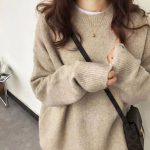 Women Solid Color Loose Sweater — Winter Long Sleeve Pullover - Image 3