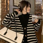 Classic Striped Knit Cardigan for Women — Autumn V-Neck - Image 4