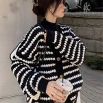 Classic Striped Knit Cardigan for Women — Autumn V-Neck - Image 3
