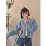 Women Pink Loose Knitted Cardigan — Winter Zipper Jacket - Image 4