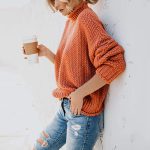 Women Turtleneck Knit Sweater — Winter Thick Thread Multi Color - Image 4
