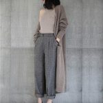Women Knit Cardigan – Solid Black Knee-Length Loose Autumn Sweater - Image 2
