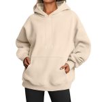 Women Plus Size Velvet Hoodie — Black Drop Shoulder - Image 3