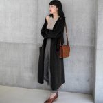 Women Knit Cardigan – Solid Black Knee-Length Loose Autumn Sweater - Image 4