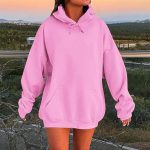 Women Plus Size Velvet Hoodie — Black Drop Shoulder - Image 2