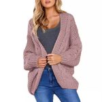 Women Thick Knit Twist Cardigan — Loose Plus Size Sweater - Image 2