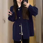 Women Vintage Cable Knit Sweater — Loose Long Sleeve Winter - Image 2