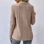 Women Loose Knitted Cardigan — Black Winter Casual Long Sleeve - Image 2
