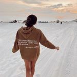 Women Hoodie with Printed Quote — White Casual Stylish Pullover - Image 3