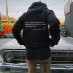 Women Hoodie with Printed Quote — White Casual Stylish Pullover - Image 4