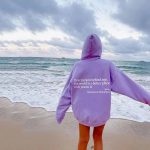 Women Hoodie with Printed Quote — White Casual Stylish Pullover - Image 2