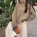 Women's Loose Turtleneck Sweater — Winter Warm Trendy Brown - Image 3